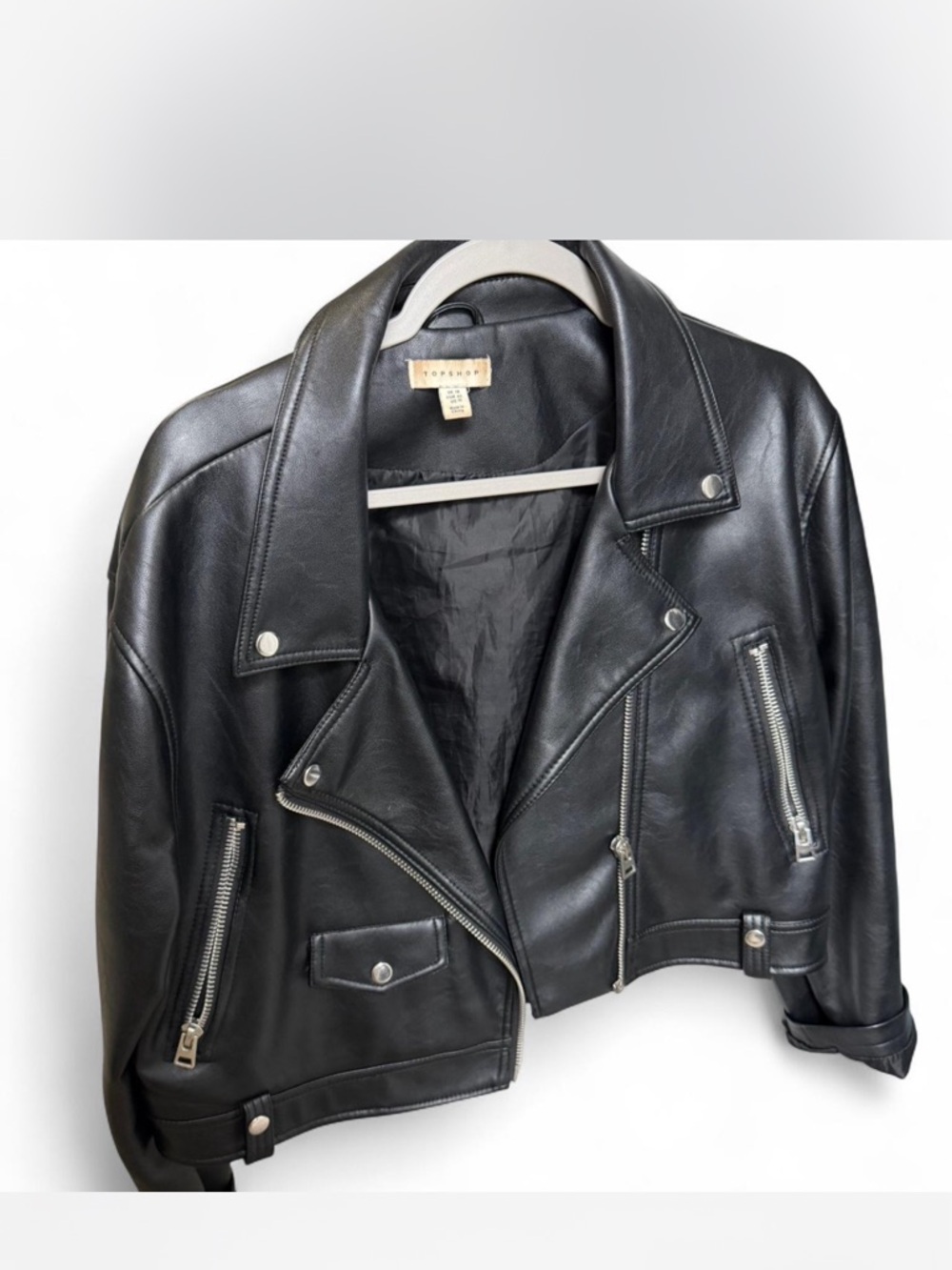 Topshop Black Leather Jacket